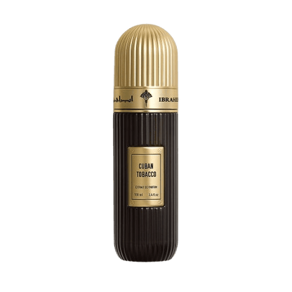 Main Accords:
Smoky
Sweet
Gourmand
Oriental
Spicy

Luxury tobacco fragrance, sweet smoky gourmand perfume, rich niche Arabian scent. Opens with intense Cuban tobacco blended with cocoa, giving a dark, warm, slightly sweet smoky opening. Best sweet tobacco perfume, luxury gourmand tobacco fragrance, long-lasting niche Arabic scent, smoky sweet evening fragrance, winter signature scent, bold unisex tobacco cologne, high-performance Arabian perfume.